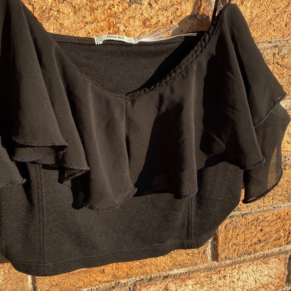 Kimchi Blue Sexy Black Crop Top Women’s Large - Picture 3 of 9